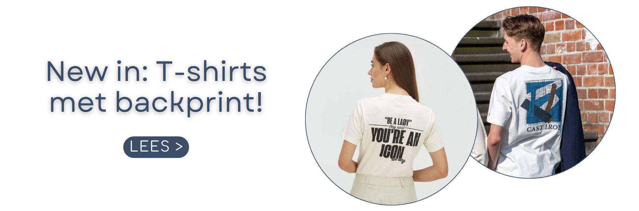New in: T-shirts met backprint