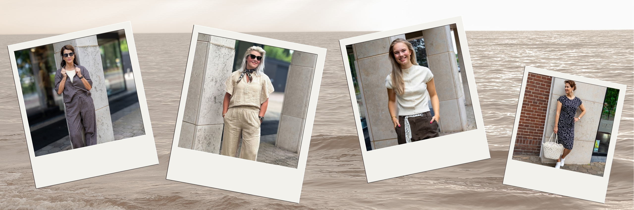 verschillende dames met zomerkleding