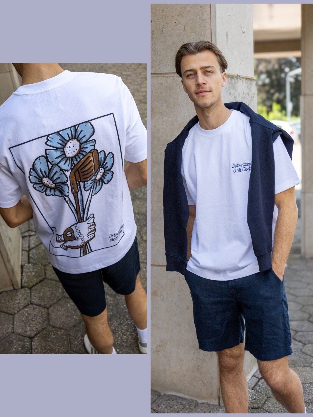 Dstrezzed Golf Club wit T-shirt met backprint, heren T-shirt 🏌🏻♂️ %lookbooks.TITEL%