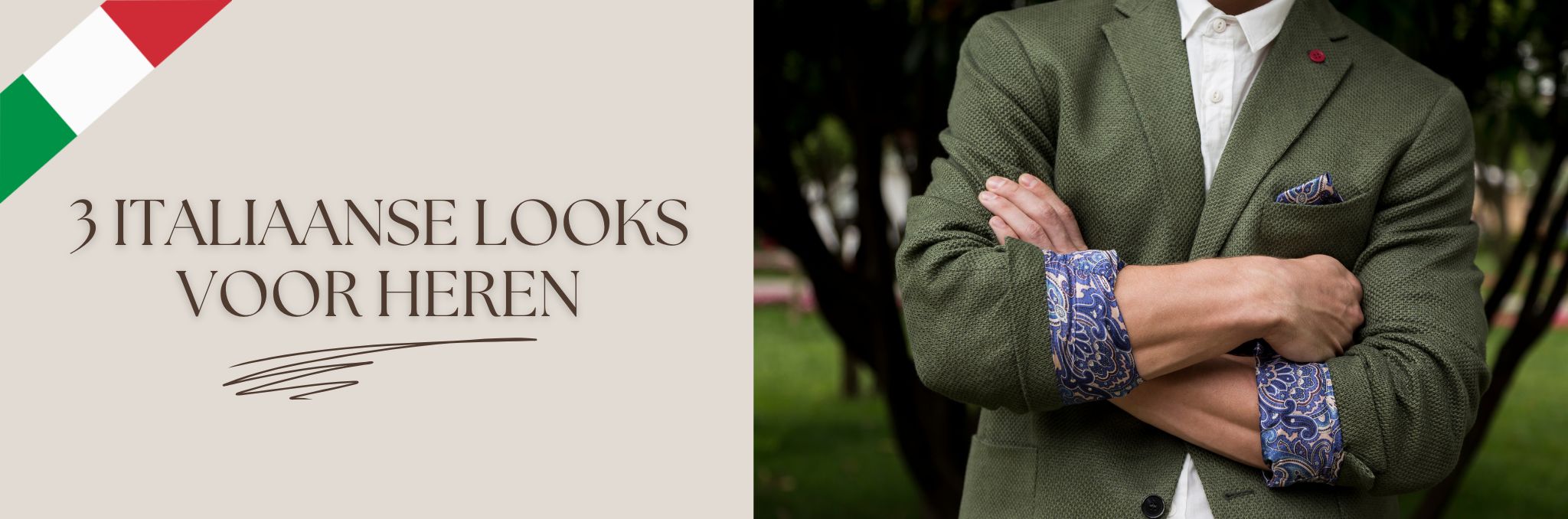 Banner voor 3 Italiaanse looks voor heren