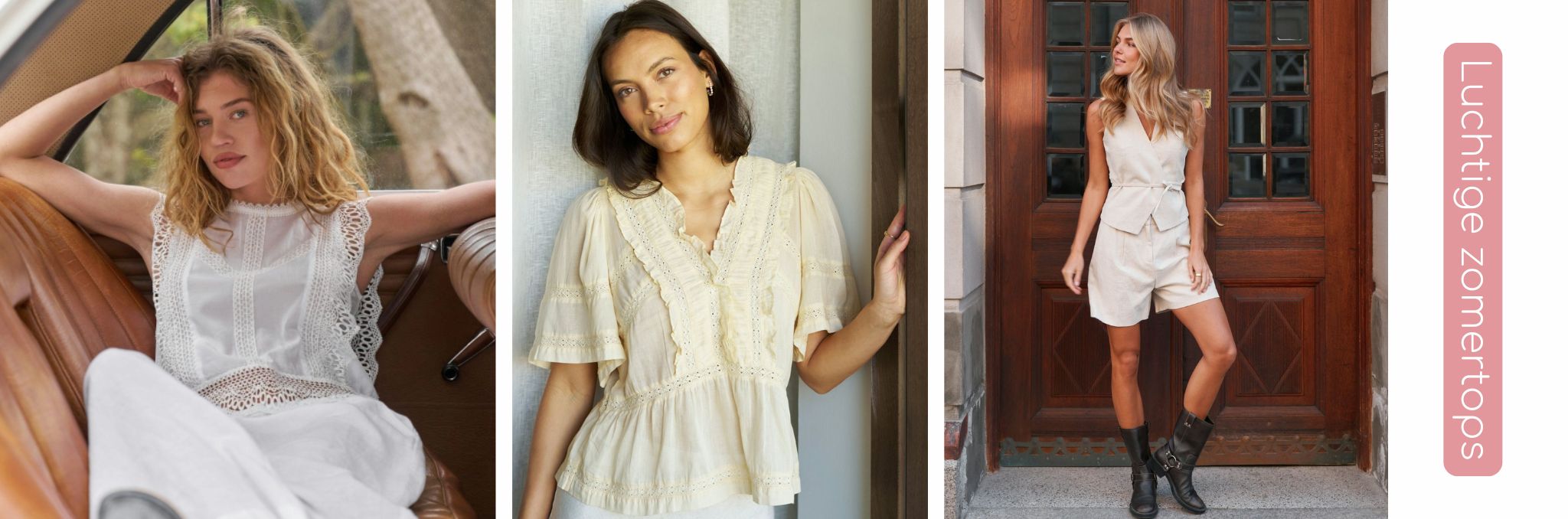 Zwierige dames tops in lichte stoffen voor een stijlvolle zomerlook.