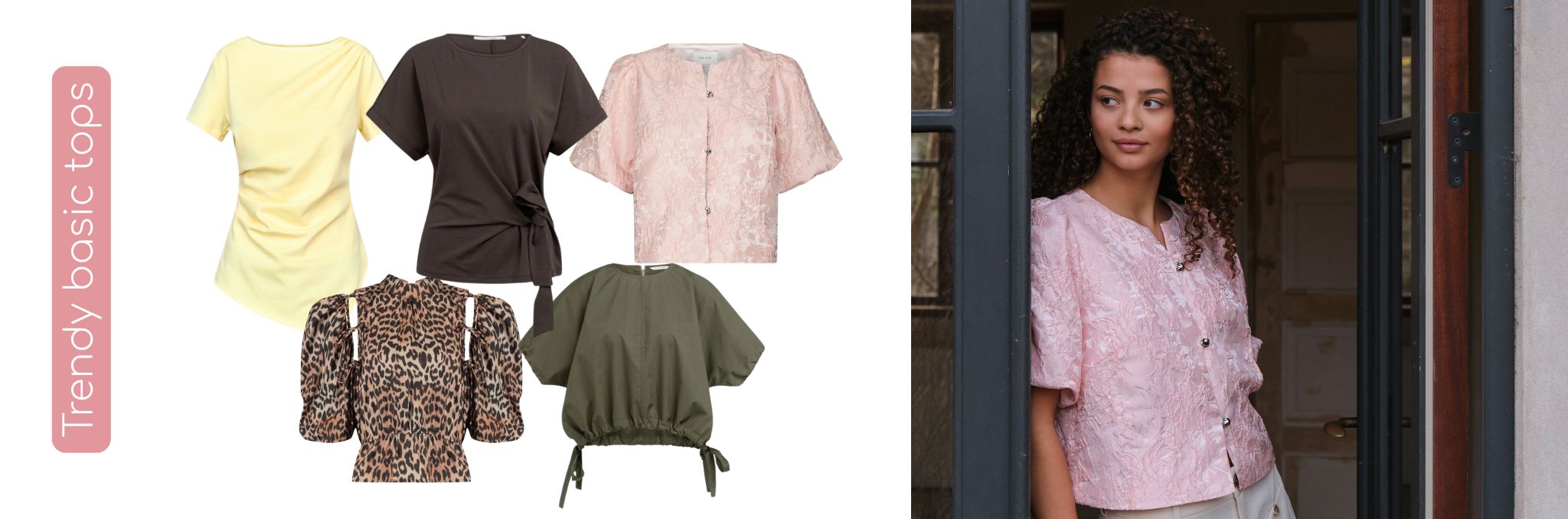 Dames zomertops met draped details, boxy silhouetten en elegante pofmouwen.