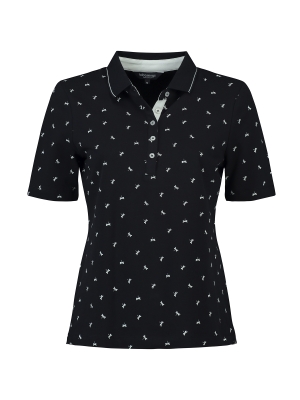Bloomings polo shirt s/sleeve dragonfly print navy