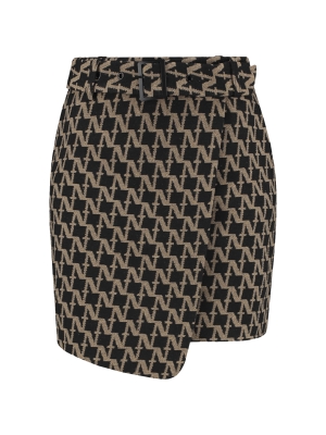 Nikkie logo tweed skirt