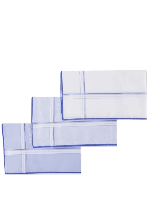 Profuomo  handkerchief 3-pack white blue