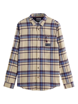 Scotch & Soda regular fit mid-weight brushed flan