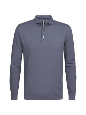 Profuomo  polo long sleeve blue