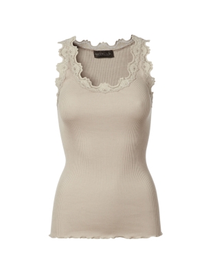 Rosemunde silk top w/lace