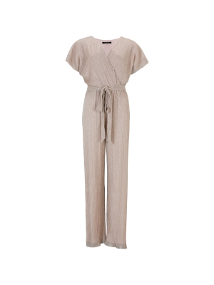 Swing jumpsuit made of plissee jersey
