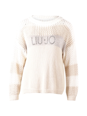 Liu Jo sweater cotton net logo