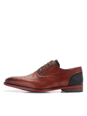 Floris van Bommel floris dressed darkcognac calf leat