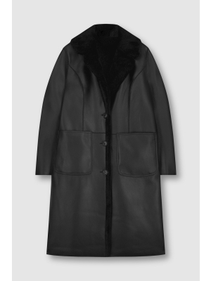 Rino & Pelle reversible long coat