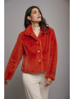 Rino & Pelle single breasted faux fur jacket