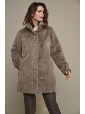 Rino & Pelle single breasted faux fur coat