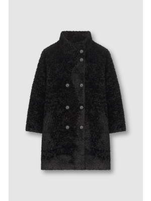 Rino & Pelle double breasted curly faux fur coat