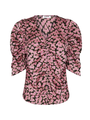 Co Couture flashycc heart drape blouse