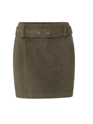 Yaya online soft mini skirt with belt and