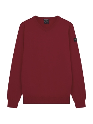 Paul & Shark wool v-neck w. iconic badge