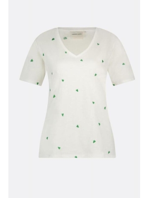 Fabienne Chapot phil v-neck green heart t-shirt
