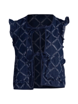 Co Couture vest Milan denim frill
