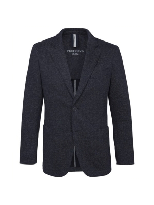Profuomo  jacket knit herringbone navy