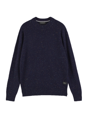 Scotch & Soda classic neps wool-blend crewneck pu