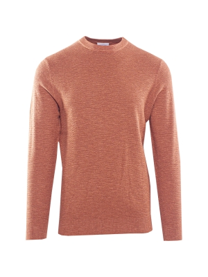 Profuomo  pullover crew neck rust