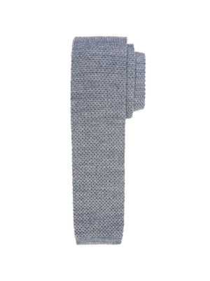 Profuomo  tie wool knitted grey melange