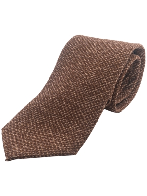 Profuomo  tie wool print camel