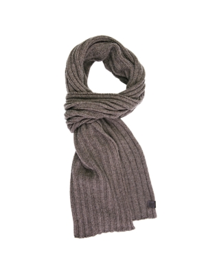 Profuomo  scarf knitted taupe