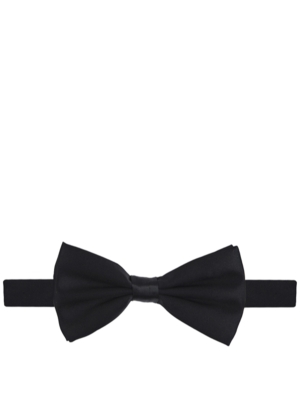 Profuomo  bowtie silk woven black