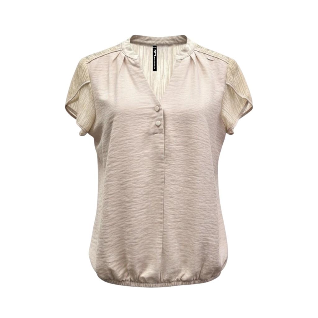 ZIP73 Top Tulip Sleeve Champagne Glow 255-Champagne | Westen Mode
