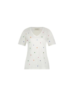 Fabienne Chapot phil v-neck multi heart t-shirt