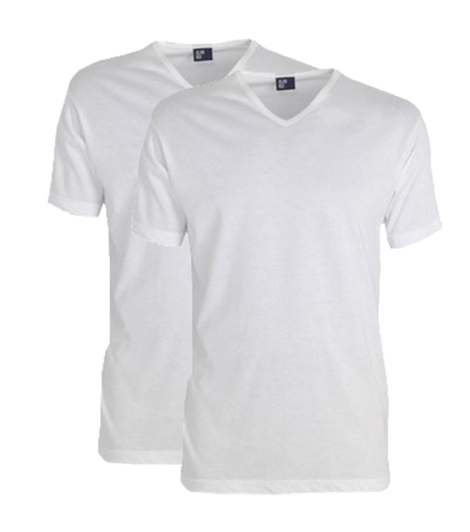 Alan Red t-shirt v-neck Wit