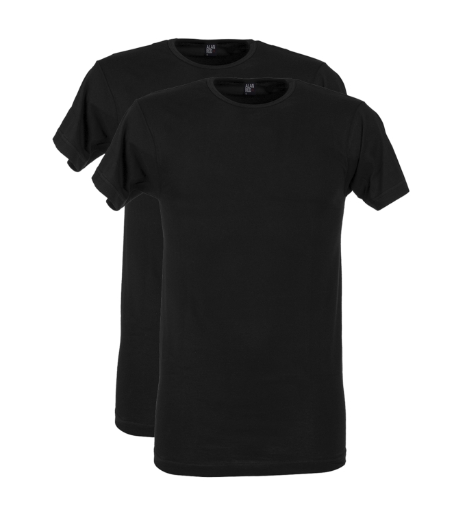 Alan Red t-shirt O-neck Black