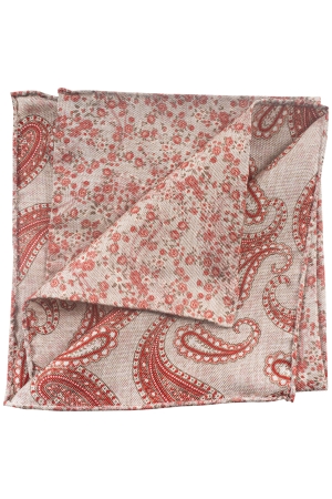 Profuomo HANKY SILK PRINT CORAL