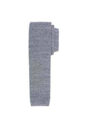 Profuomo TIE WOOL KNITTED GREY MELANGE