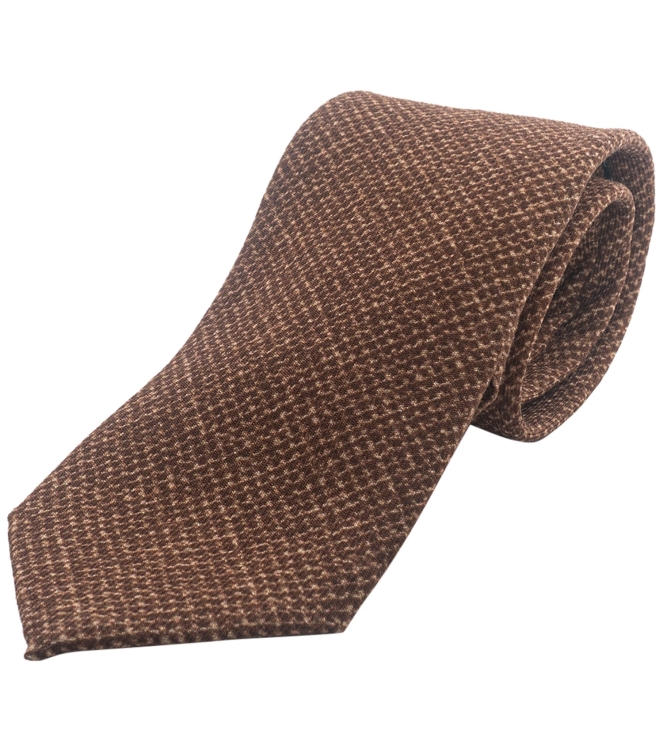 Profuomo TIE WOOL PRINT CAMEL