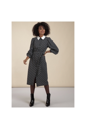 Studio Anneloes Novalie square dress 9094 black/greige