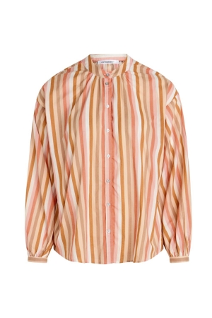 Co Couture Celina Multi Stripe Shirt 53 orange