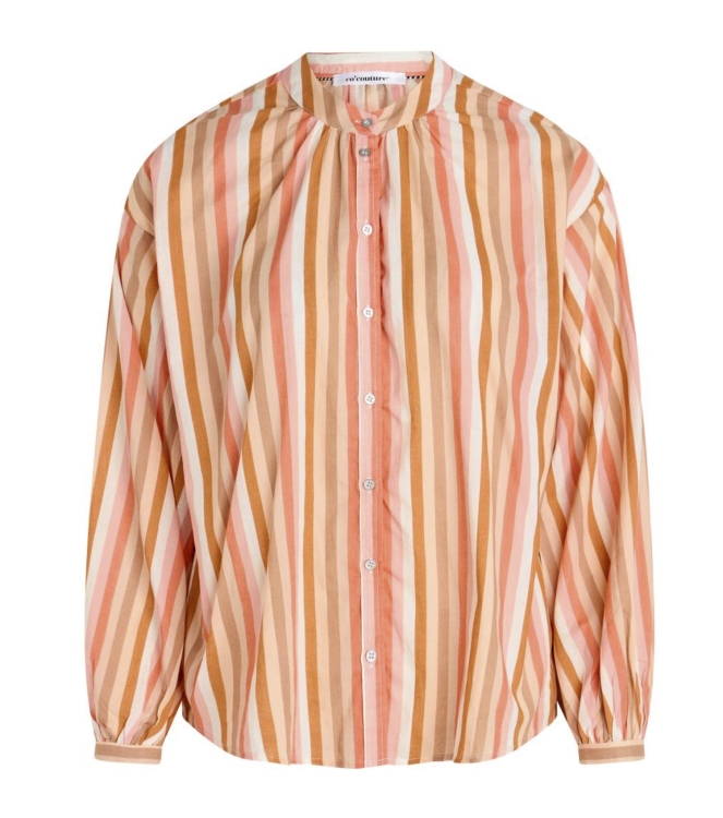 Co Couture Celina Multi Stripe Shirt 53 orange