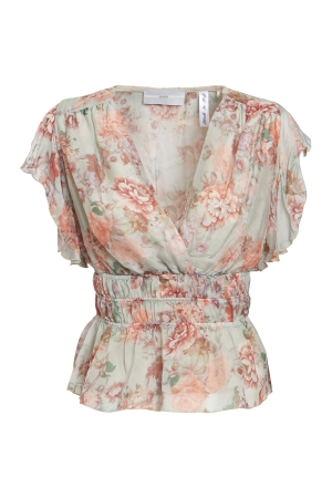 Guess SS JOANDRA TOP P82W Sunset Bloom Print