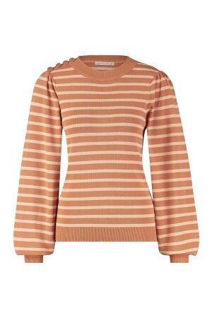 Studio Anneloes Luna stripe pullover 2827 peach/melon
