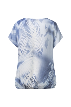 Just White Shirt S/S 745 Indigo Druck