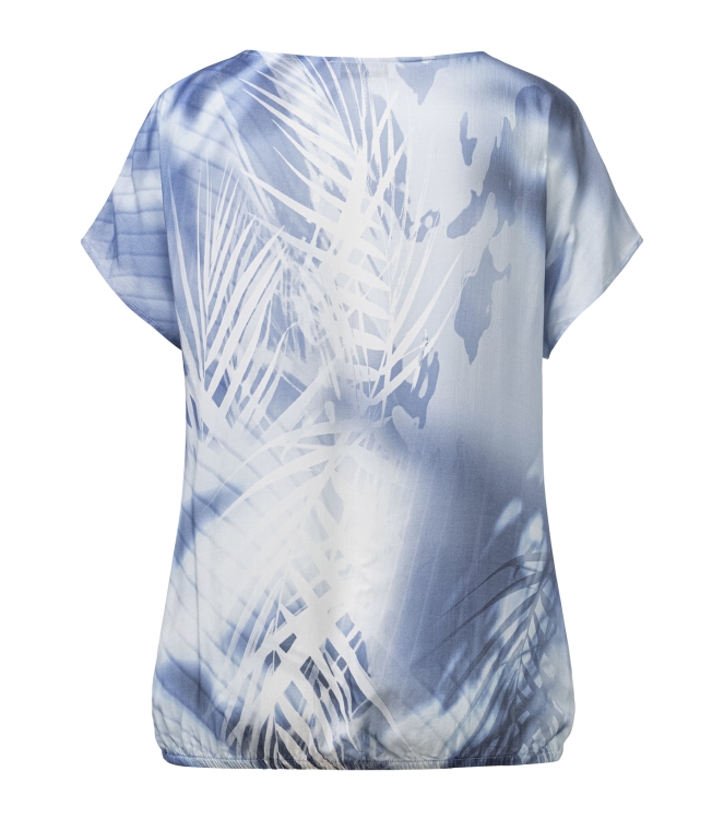 Just White Shirt S/S 745 Indigo Druck