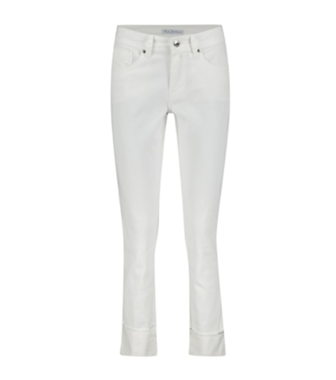 Red Button turnup coloured denim white