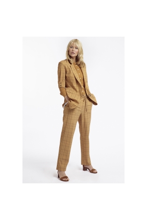 Studio Anneloes Lucky check trousers 1622 musterd/mango