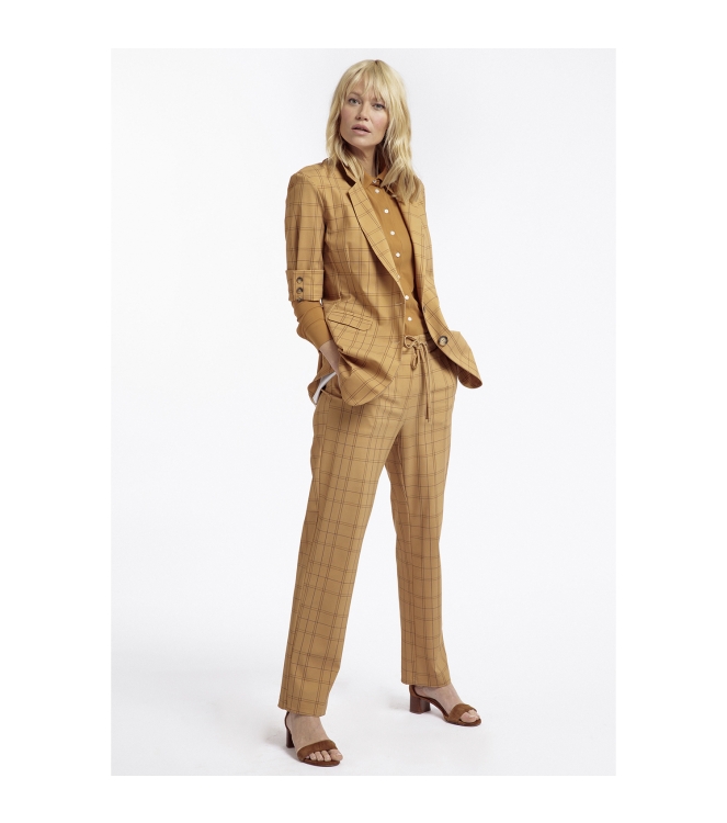 Studio Anneloes Lucky check trousers 1622 musterd/mango