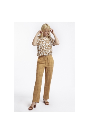 Studio Anneloes Lucky check trousers 1622 musterd/mango