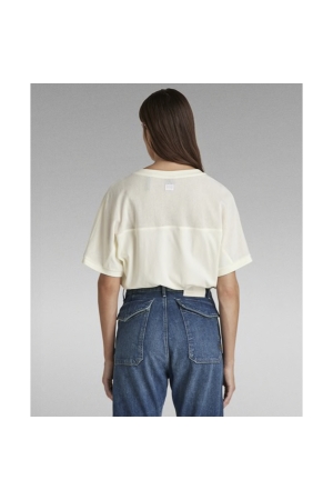 G-Star Mesh mix loose v tee D113 papyrus
